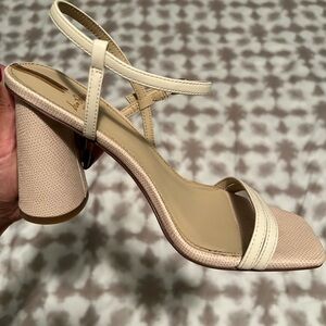 Sam Edelman Cream Block Heel Slingback